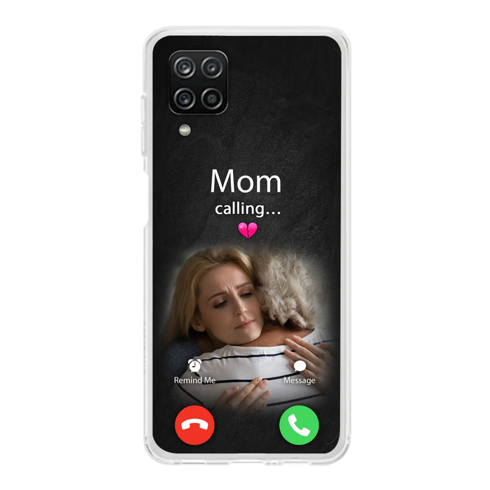 Custom Personalized Memorial Mom Phone Case - Upload Photo - Memorial Gift Idea For Mom/ Dad - Mom Calling - Case For iPhone And Samsung