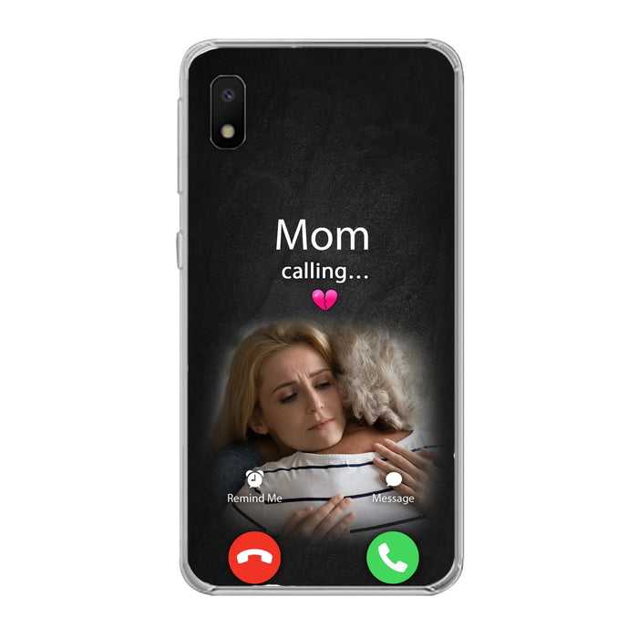 Custom Personalized Memorial Mom Phone Case - Upload Photo - Memorial Gift Idea For Mom/ Dad - Mom Calling - Case For iPhone And Samsung