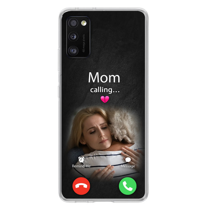 Custom Personalized Memorial Mom Phone Case - Upload Photo - Memorial Gift Idea For Mom/ Dad - Mom Calling - Case For iPhone And Samsung