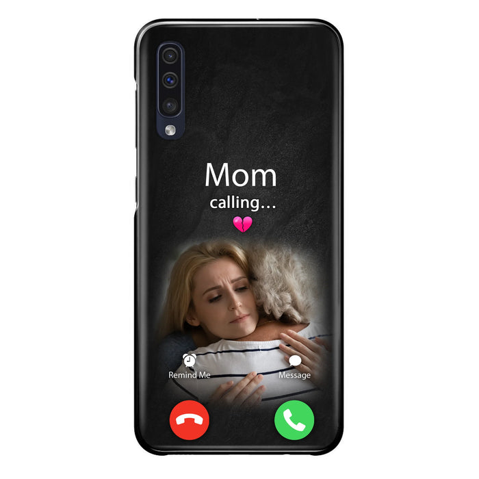 Custom Personalized Memorial Mom Phone Case - Upload Photo - Memorial Gift Idea For Mom/ Dad - Mom Calling - Case For iPhone And Samsung