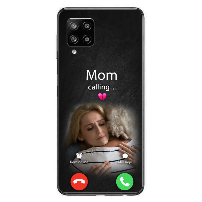 Custom Personalized Memorial Mom Phone Case - Upload Photo - Memorial Gift Idea For Mom/ Dad - Mom Calling - Case For iPhone And Samsung