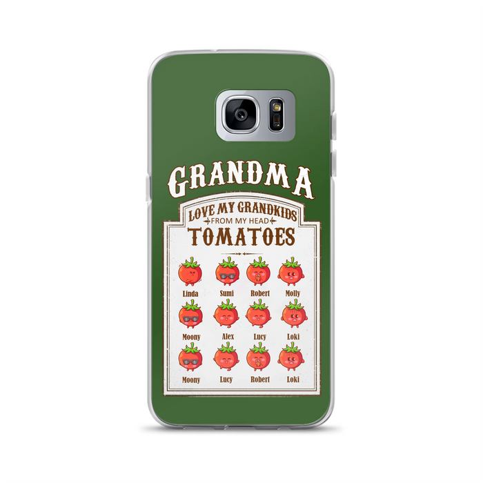 Custom Personalized Grandma Tomatoes Phone Case - Gift Idea For Mother's Day/Grandma- Upto 12 Tomatoes - Case For iPhone/ Samsung