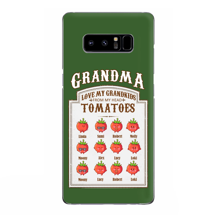 Custom Personalized Grandma Tomatoes Phone Case - Gift Idea For Mother's Day/Grandma- Upto 12 Tomatoes - Case For iPhone/ Samsung