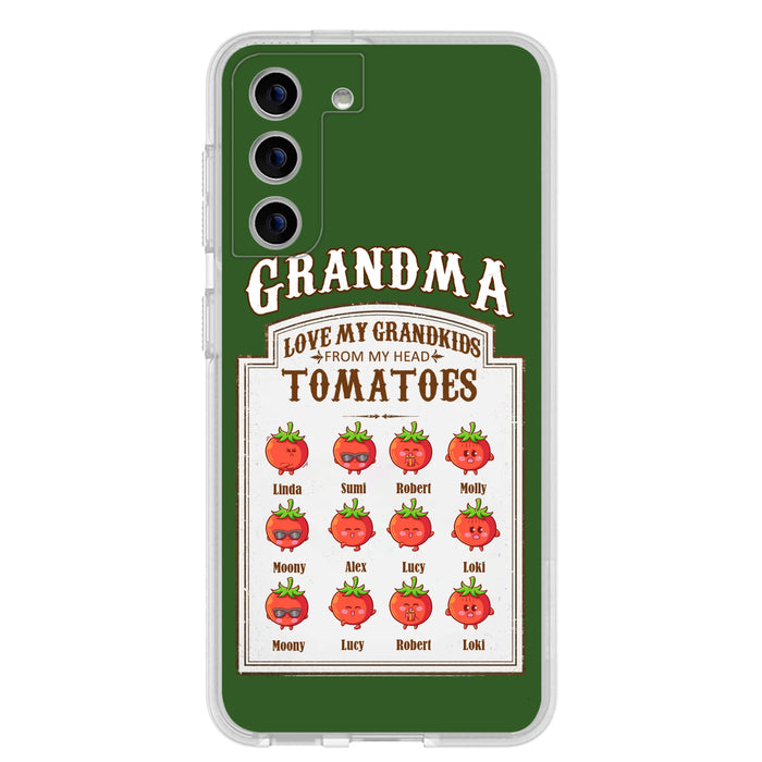 Custom Personalized Grandma Tomatoes Phone Case - Gift Idea For Mother's Day/Grandma- Upto 12 Tomatoes - Case For iPhone/ Samsung