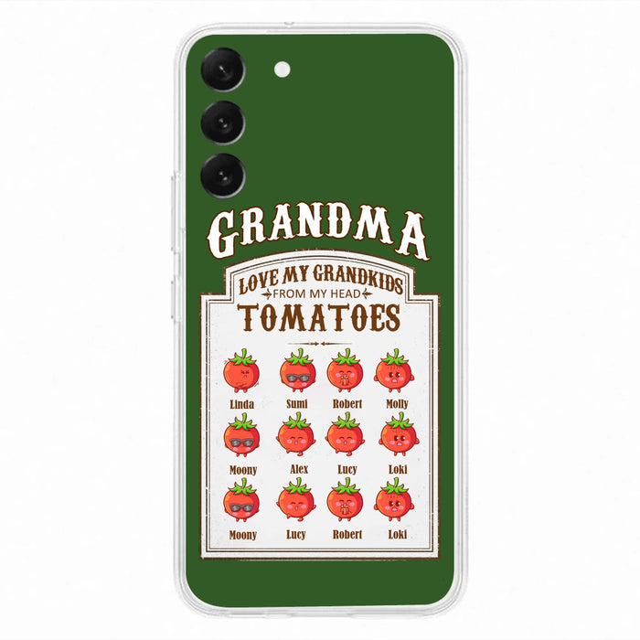 Custom Personalized Grandma Tomatoes Phone Case - Gift Idea For Mother's Day/Grandma- Upto 12 Tomatoes - Case For iPhone/ Samsung