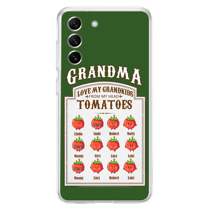 Custom Personalized Grandma Tomatoes Phone Case - Gift Idea For Mother's Day/Grandma- Upto 12 Tomatoes - Case For iPhone/ Samsung