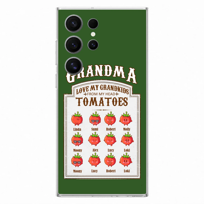Custom Personalized Grandma Tomatoes Phone Case - Gift Idea For Mother's Day/Grandma- Upto 12 Tomatoes - Case For iPhone/ Samsung