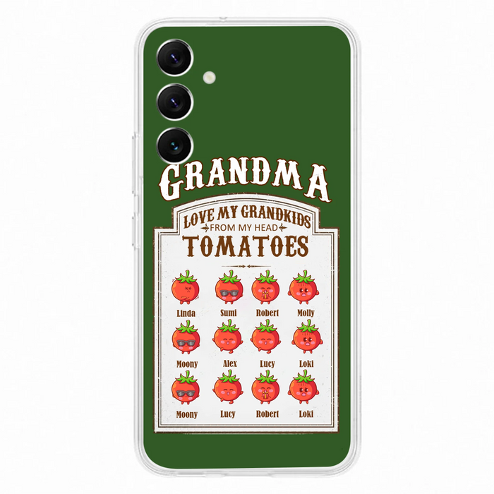Custom Personalized Grandma Tomatoes Phone Case - Gift Idea For Mother's Day/Grandma- Upto 12 Tomatoes - Case For iPhone/ Samsung