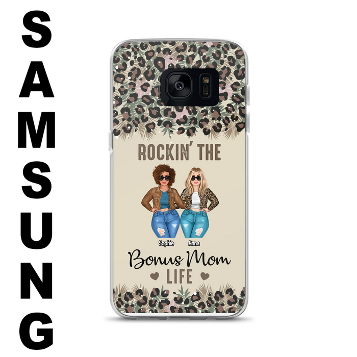 Custom Personalized Bonus Mom Phone Case - Gift Idea For Mother's Day - Rockin' The Bonus Mom Life - Case For iPhone & Samsung