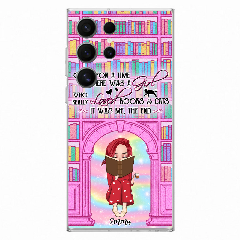 Custom Personalized Reading Girl Phone Case - Gift Idea For Books Lovers - It Was Me The End - Case For iPhone/Samsung