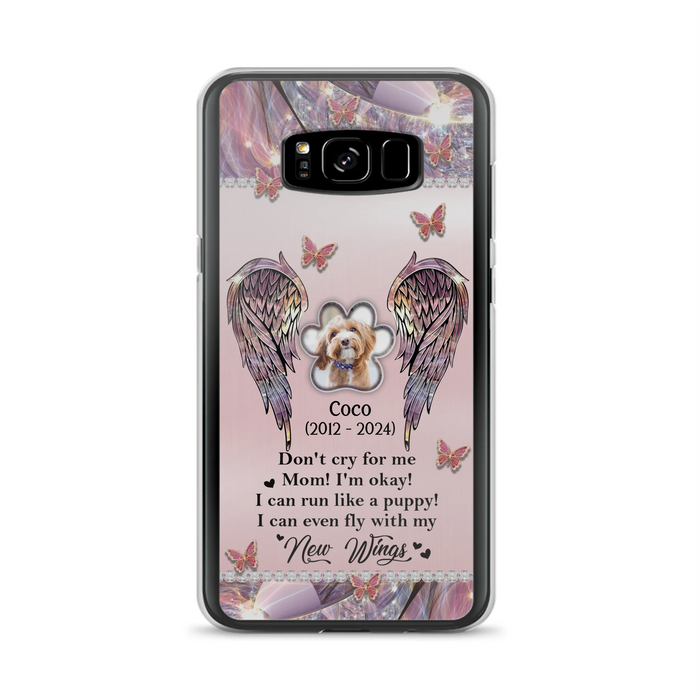 Personalized Memorial Phone Case - Upload Photo - Memorial Gift Idea For Dog Lover - Don't Cry For Me - Case For iPhone/Samsung