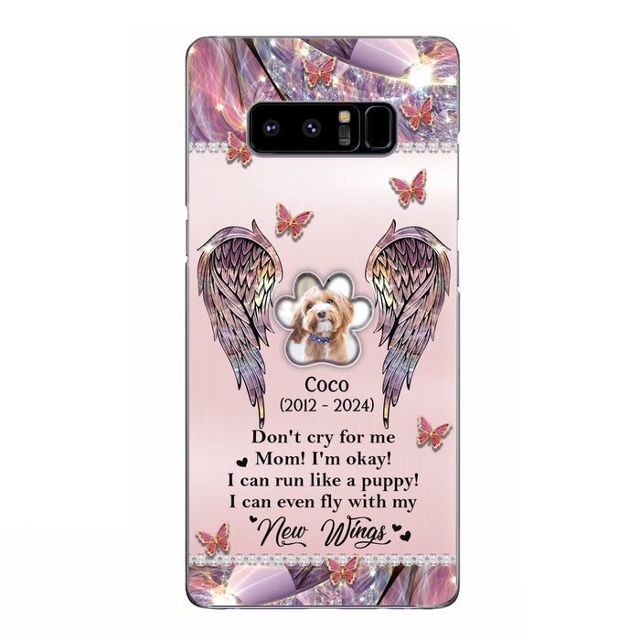 Personalized Memorial Phone Case - Upload Photo - Memorial Gift Idea For Dog Lover - Don't Cry For Me - Case For iPhone/Samsung