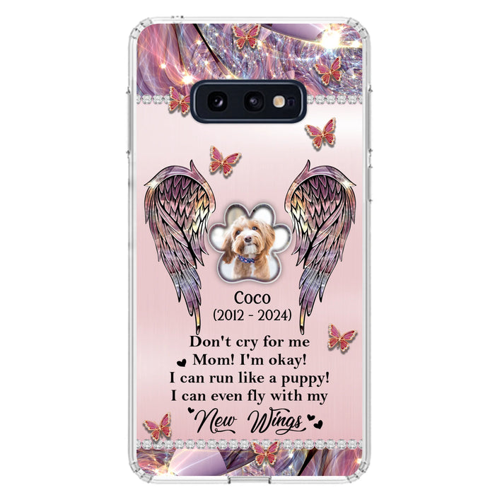 Personalized Memorial Phone Case - Upload Photo - Memorial Gift Idea For Dog Lover - Don't Cry For Me - Case For iPhone/Samsung