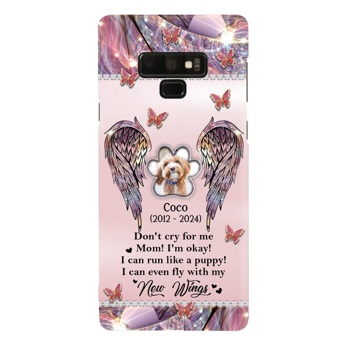 Personalized Memorial Phone Case - Upload Photo - Memorial Gift Idea For Dog Lover - Don't Cry For Me - Case For iPhone/Samsung