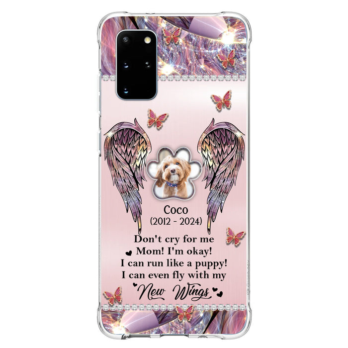 Personalized Memorial Phone Case - Upload Photo - Memorial Gift Idea For Dog Lover - Don't Cry For Me - Case For iPhone/Samsung