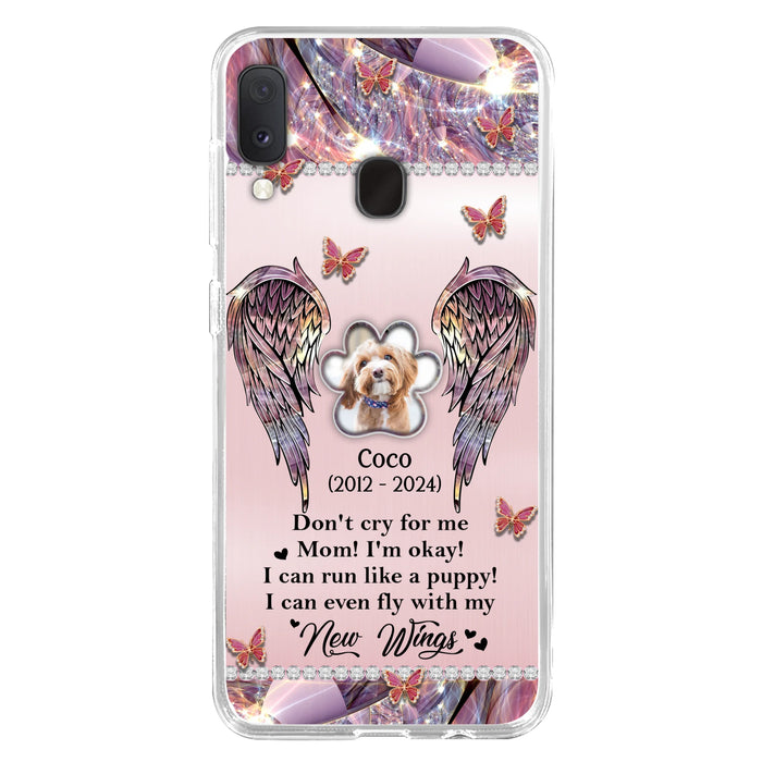 Personalized Memorial Phone Case - Upload Photo - Memorial Gift Idea For Dog Lover - Don't Cry For Me - Case For iPhone/Samsung