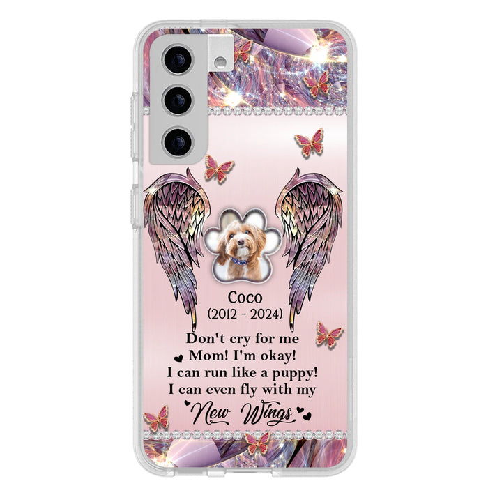 Personalized Memorial Phone Case - Upload Photo - Memorial Gift Idea For Dog Lover - Don't Cry For Me - Case For iPhone/Samsung