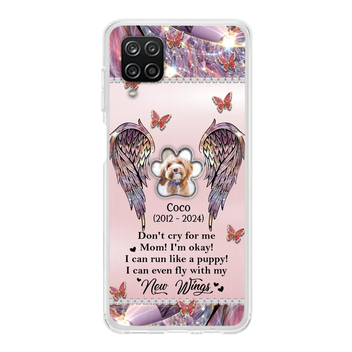 Personalized Memorial Phone Case - Upload Photo - Memorial Gift Idea For Dog Lover - Don't Cry For Me - Case For iPhone/Samsung