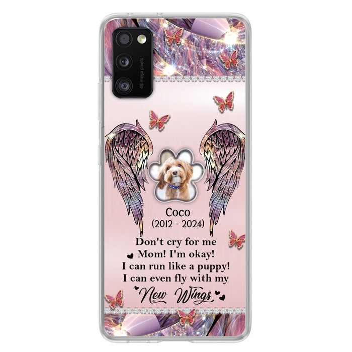 Personalized Memorial Phone Case - Upload Photo - Memorial Gift Idea For Dog Lover - Don't Cry For Me - Case For iPhone/Samsung
