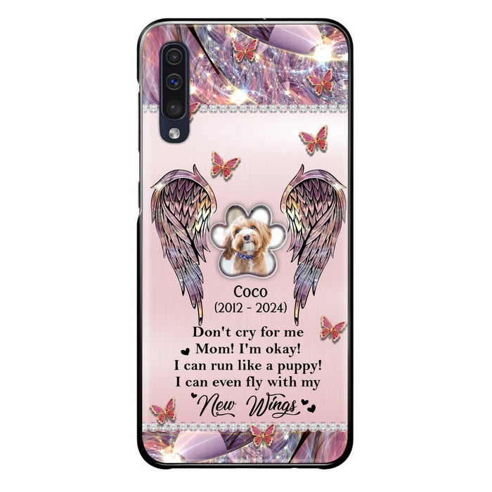 Personalized Memorial Phone Case - Upload Photo - Memorial Gift Idea For Dog Lover - Don't Cry For Me - Case For iPhone/Samsung