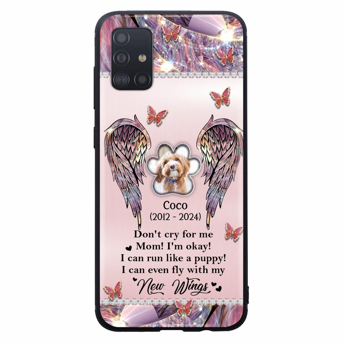Personalized Memorial Phone Case - Upload Photo - Memorial Gift Idea For Dog Lover - Don't Cry For Me - Case For iPhone/Samsung