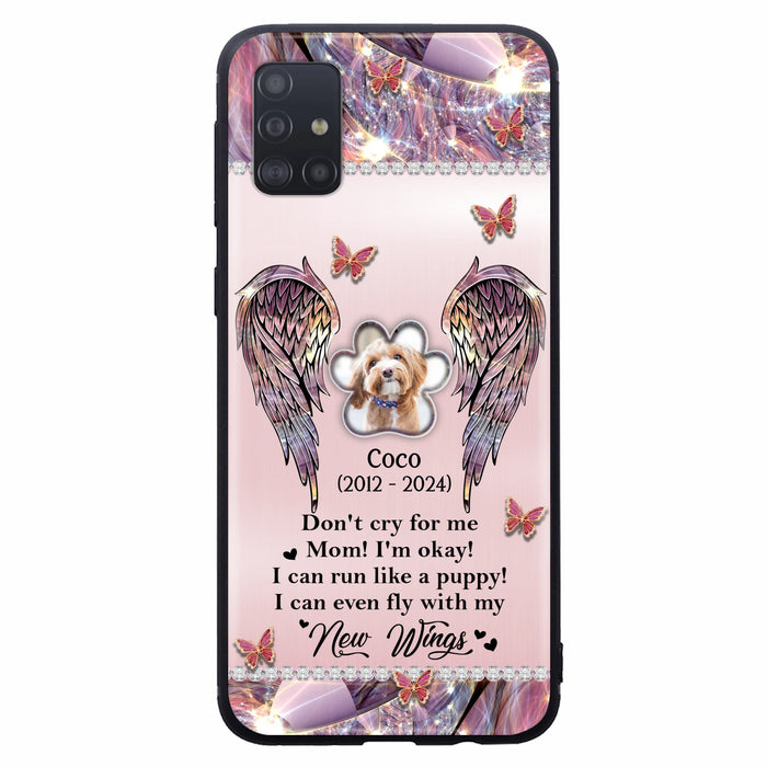 Personalized Memorial Phone Case - Upload Photo - Memorial Gift Idea For Dog Lover - Don't Cry For Me - Case For iPhone/Samsung