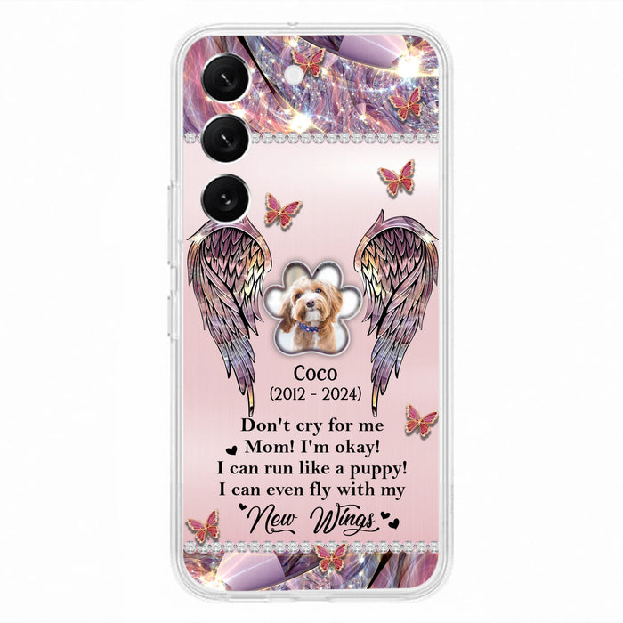 Personalized Memorial Phone Case - Upload Photo - Memorial Gift Idea For Dog Lover - Don't Cry For Me - Case For iPhone/Samsung