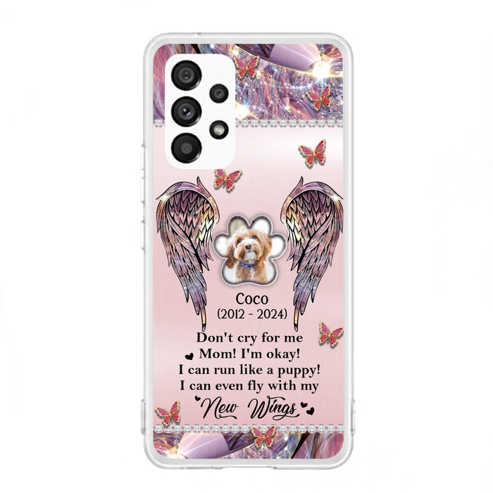 Personalized Memorial Phone Case - Upload Photo - Memorial Gift Idea For Dog Lover - Don't Cry For Me - Case For iPhone/Samsung
