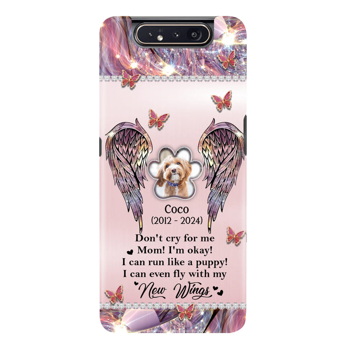 Personalized Memorial Phone Case - Upload Photo - Memorial Gift Idea For Dog Lover - Don't Cry For Me - Case For iPhone/Samsung