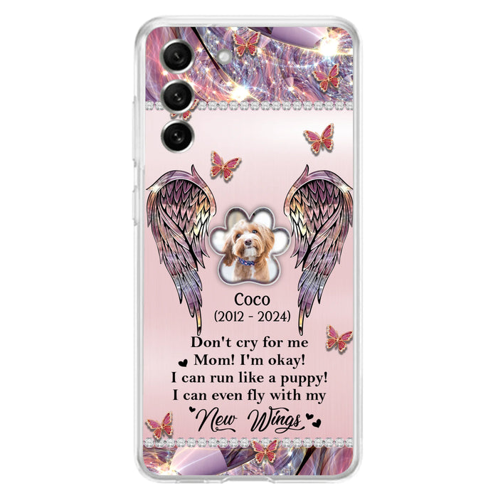 Personalized Memorial Phone Case - Upload Photo - Memorial Gift Idea For Dog Lover - Don't Cry For Me - Case For iPhone/Samsung