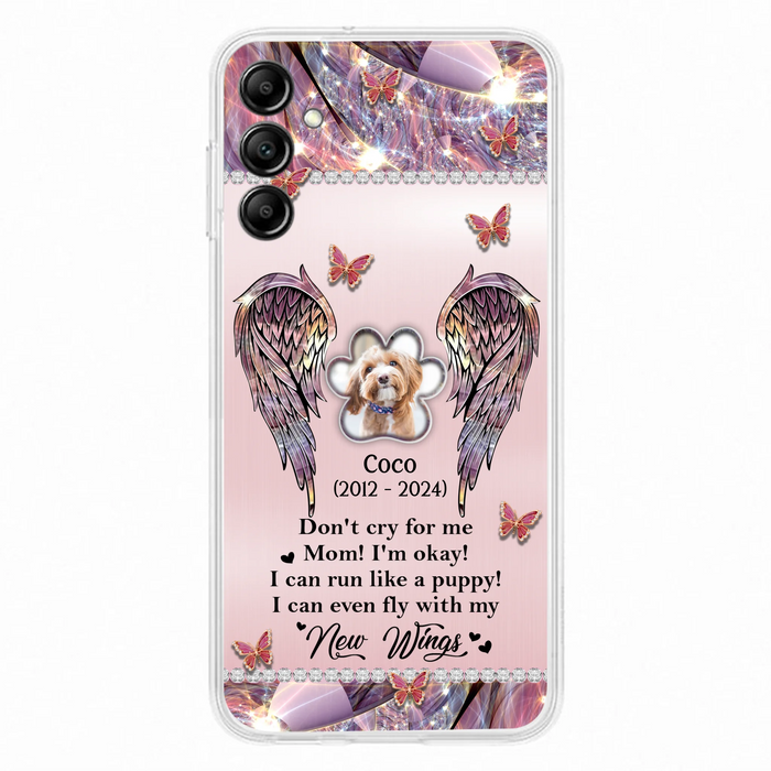 Personalized Memorial Phone Case - Upload Photo - Memorial Gift Idea For Dog Lover - Don't Cry For Me - Case For iPhone/Samsung