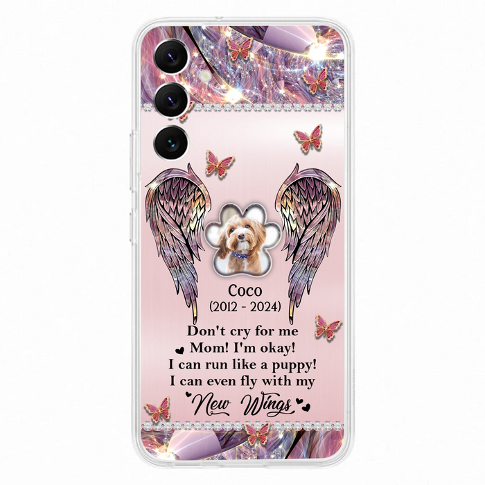 Personalized Memorial Phone Case - Upload Photo - Memorial Gift Idea For Dog Lover - Don't Cry For Me - Case For iPhone/Samsung