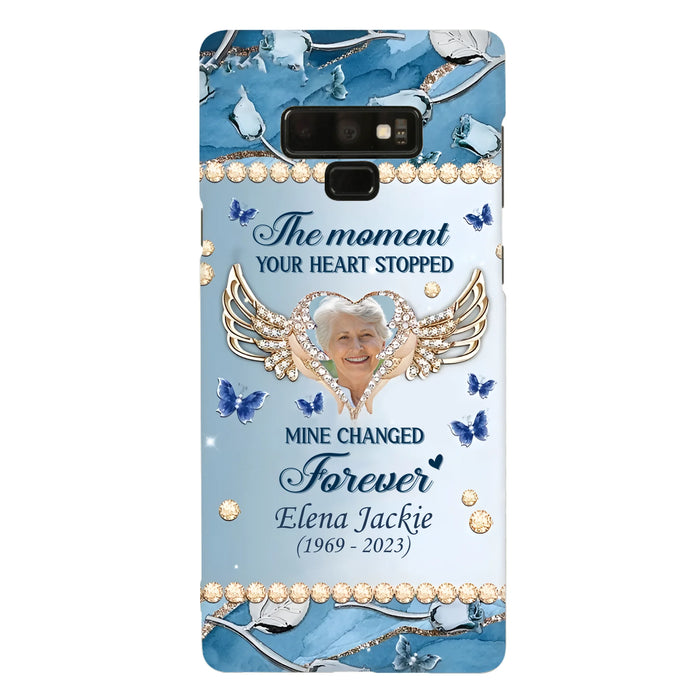 Personalized Memorial Phone Case - Memorial Gift Idea For Family - Case For iPhone/Samsung - The Moment Your Heart Stopped Mine Changed Forever