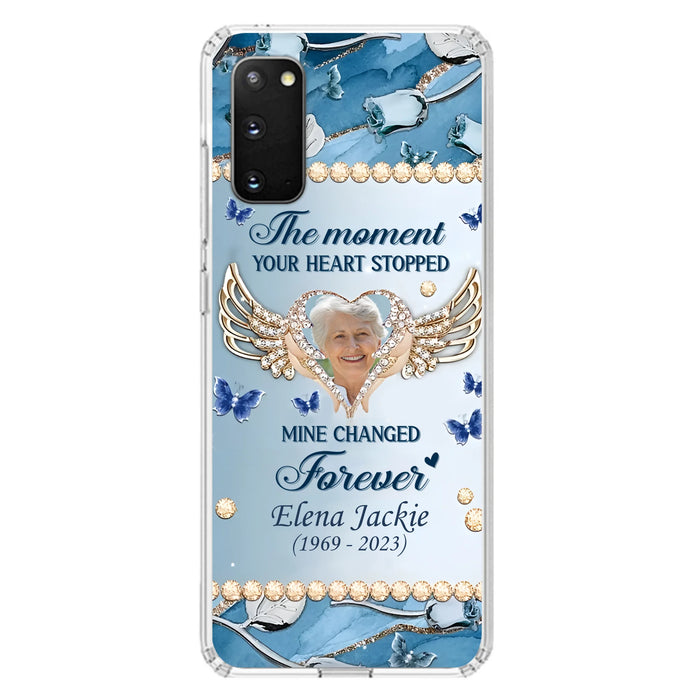 Personalized Memorial Phone Case - Memorial Gift Idea For Family - Case For iPhone/Samsung - The Moment Your Heart Stopped Mine Changed Forever