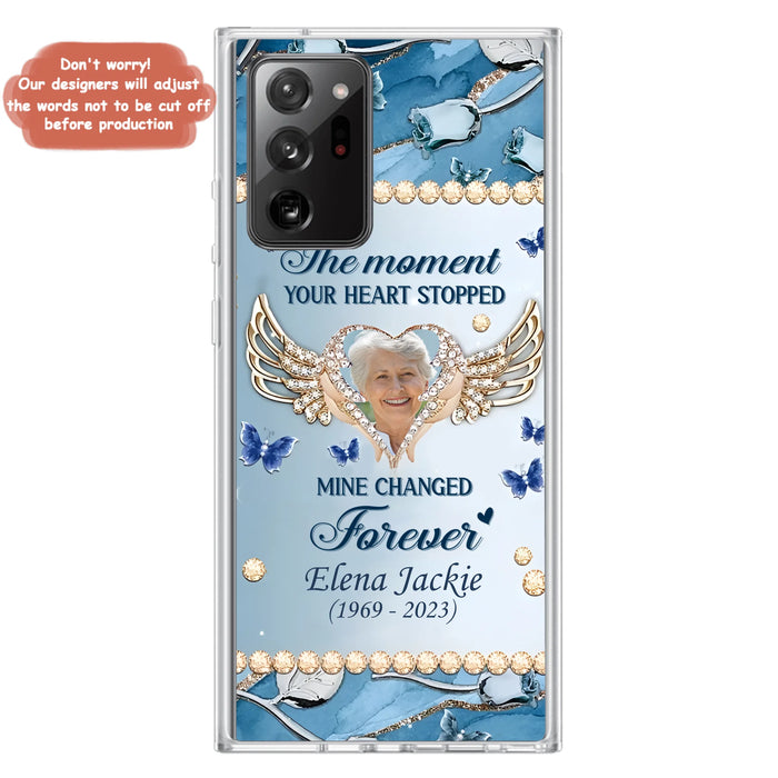 Personalized Memorial Phone Case - Memorial Gift Idea For Family - Case For iPhone/Samsung - The Moment Your Heart Stopped Mine Changed Forever