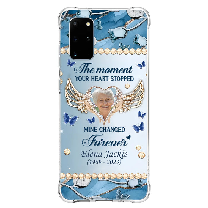 Personalized Memorial Phone Case - Memorial Gift Idea For Family - Case For iPhone/Samsung - The Moment Your Heart Stopped Mine Changed Forever