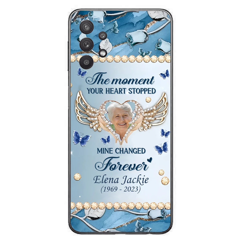 Personalized Memorial Phone Case - Memorial Gift Idea For Family - Case For iPhone/Samsung - The Moment Your Heart Stopped Mine Changed Forever