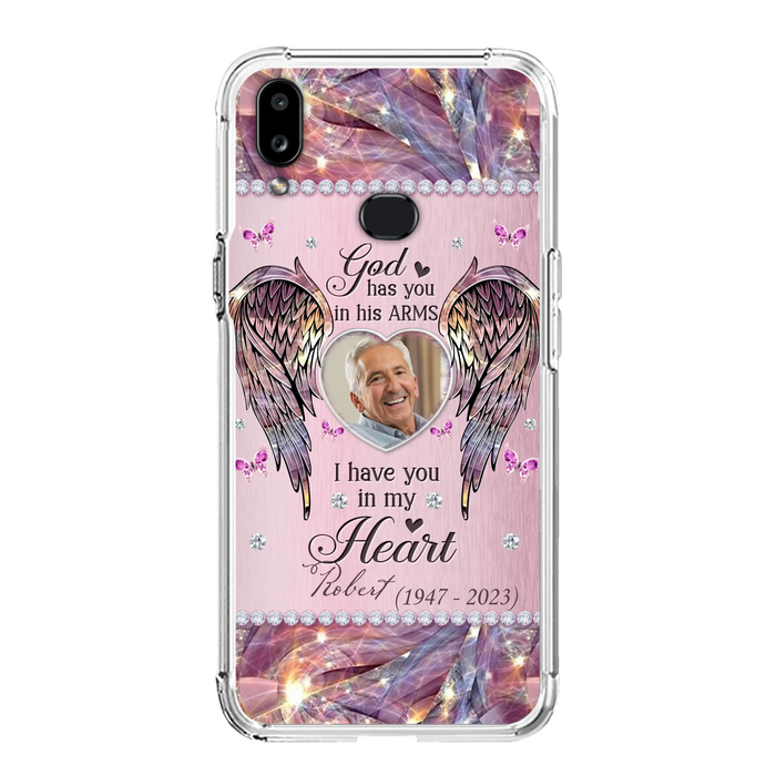Custom Personalized Memorial Phone Case - Memorial Gift Idea For Family - Case For iPhone/Samsung - God Has You In His Arms
