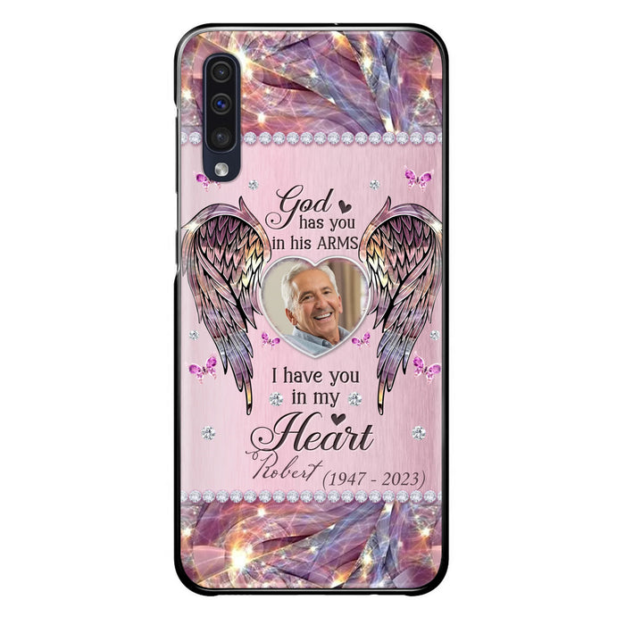 Custom Personalized Memorial Phone Case - Memorial Gift Idea For Family - Case For iPhone/Samsung - God Has You In His Arms