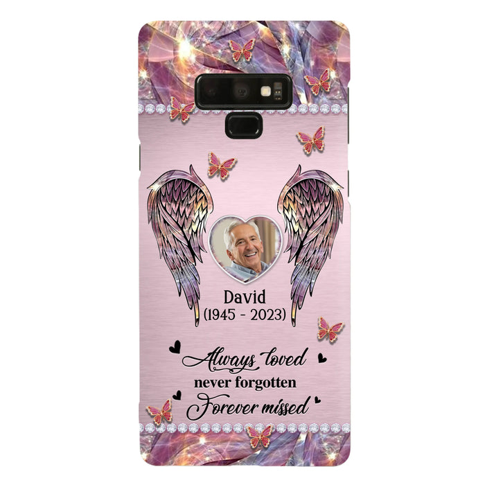Custom Personalized Memorial Phone Case - Memorial Gift Idea For Family - Case For iPhone/Samsung - Always Loved Never Forgotten Forever Missed