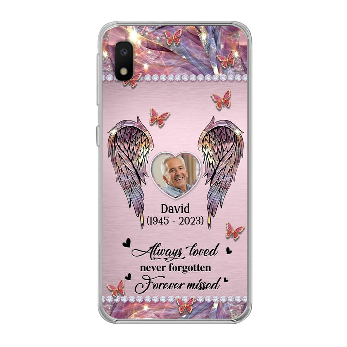 Custom Personalized Memorial Phone Case - Memorial Gift Idea For Family - Case For iPhone/Samsung - Always Loved Never Forgotten Forever Missed