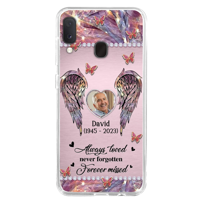 Custom Personalized Memorial Phone Case - Memorial Gift Idea For Family - Case For iPhone/Samsung - Always Loved Never Forgotten Forever Missed