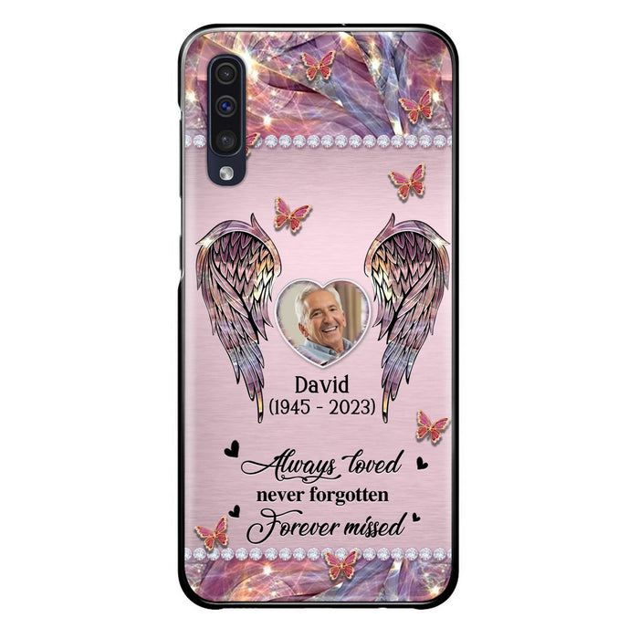 Custom Personalized Memorial Phone Case - Memorial Gift Idea For Family - Case For iPhone/Samsung - Always Loved Never Forgotten Forever Missed