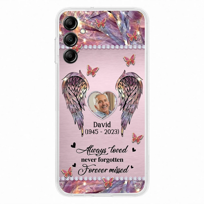 Custom Personalized Memorial Phone Case - Memorial Gift Idea For Family - Case For iPhone/Samsung - Always Loved Never Forgotten Forever Missed