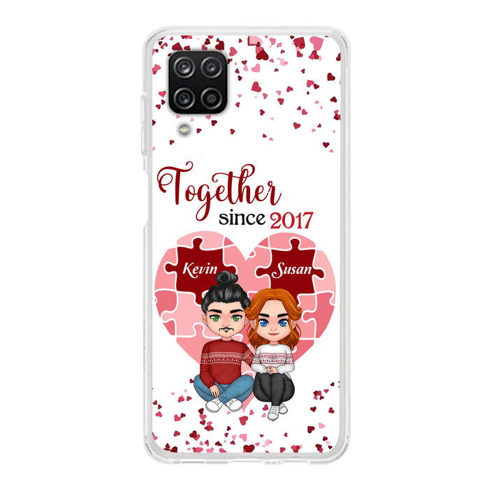 Custom Personalized Couple Phone Case - Gift Idea For Couple/Valentines Day - Together Since 2017 - Case For iPhone/Samsung