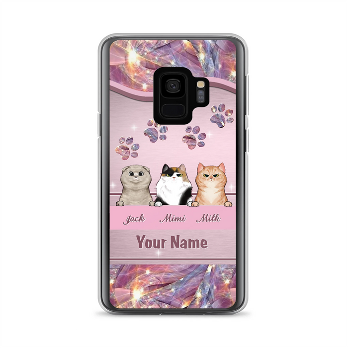 Custom Personalized Cat Phone Case For iPhone And Samsung - Gift Idea For Cat Lover - Up to 3  Cats
