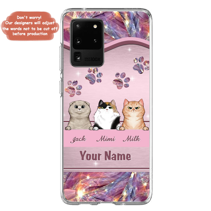 Custom Personalized Cat Phone Case For iPhone And Samsung - Gift Idea For Cat Lover - Up to 3  Cats