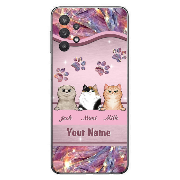 Custom Personalized Cat Phone Case For iPhone And Samsung - Gift Idea For Cat Lover - Up to 3  Cats