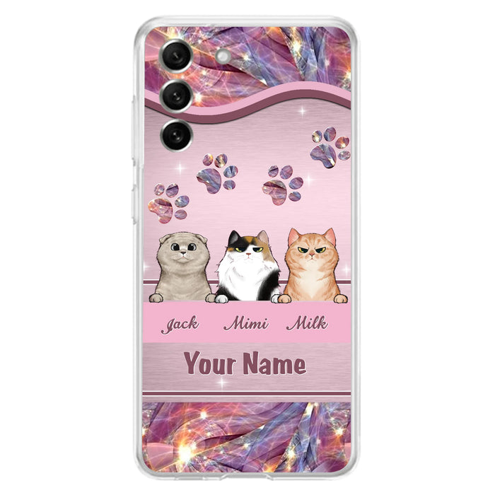 Custom Personalized Cat Phone Case For iPhone And Samsung - Gift Idea For Cat Lover - Up to 3  Cats