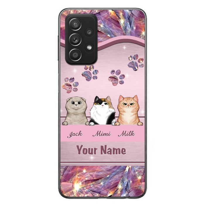 Custom Personalized Cat Phone Case For iPhone And Samsung - Gift Idea For Cat Lover - Up to 3  Cats